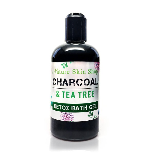 Nature Skin Shop Charcoal & Tea Tree Detox Shower Bath Gel. Made with Organic Plant Based Ingredients. Sulfate Free
