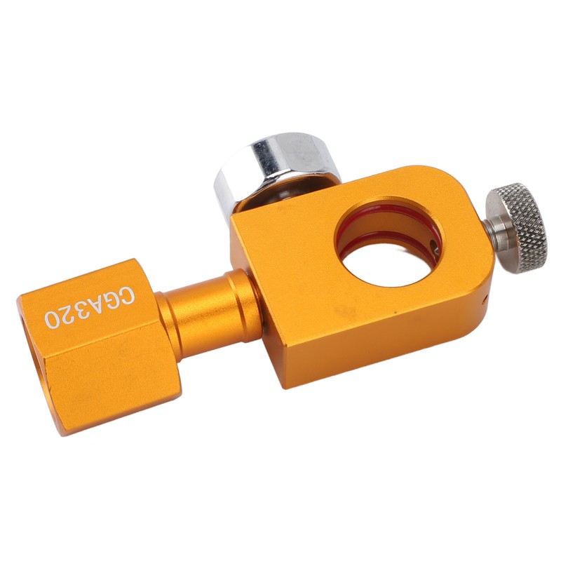 CGA320 CO2 Refilling Adapter with Pressure Gauge Soda Refill Quick