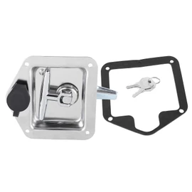 Toolbox RV Handle Latch, Stainless Steel T Handle Truck Tool Box Latch for RVs Trailers Trucks, Folding T Shape Handle Lock T Handle Latch with 2 Keys