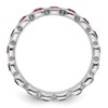 GemApex Eternity Ring Band 925 White Sterling Silver Stackable Expressions