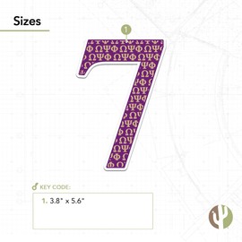 Desert Cactus Omega Psi Phi Sticker OPP Omega Man Divine 9 Individual Cross Over Line Number Decal Laptop Water Bottle Car (IND Line #7)