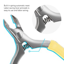Cuticle Trimmer, Nail Cuticle Cutter, Stainless Steel Cuticle Cutter for Easier Maintenance Of The Stratum Corneum (Yellow)