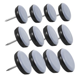 Angoily 12 Pack Furniture Sliders Chair Leg Floor Protectors Easy Nail-on for Hardwood Silent Pads Table Leg Glides Set