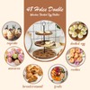Memorywuu 2 Pcs Double Wooden Deviled Egg Platter 3 Tier