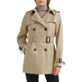 Orolay Women's Double Breasted Trench Coat Windbreaker Jacket with Belt Khaki L