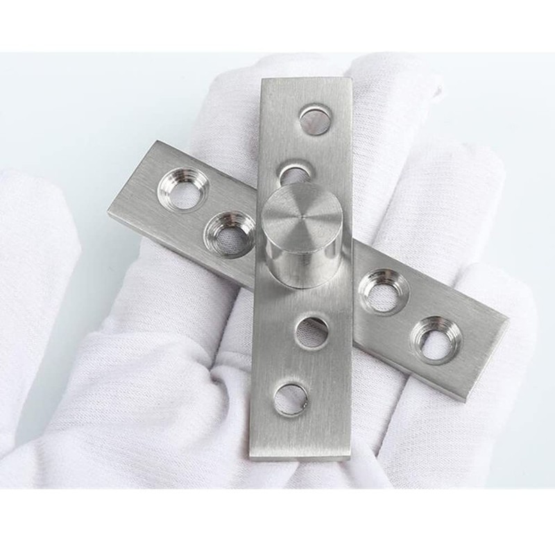 2 Pcs 360° Door Pivot Hinge,Stainless Steel Rotation Hidden Door