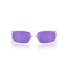Oakley Men's OO9239 Crankshaft Rectangular Sunglasses, Matte Clear/Violet Iridium Polarized,