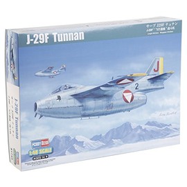 Hobbyboss 81745" J-29F Flying Barrel Plastic Model Kit, Grey, 1:48 Scale