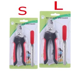 Unbranded 2side Dog Brush for Shedding Dematting Pet Grooming Cat Hair Undercoat Rake Comb - Red, S, Nail clippers