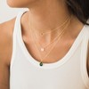 KissYan Gemstone Necklace for Women, 14K Gold Plated Crystal Teardrop
