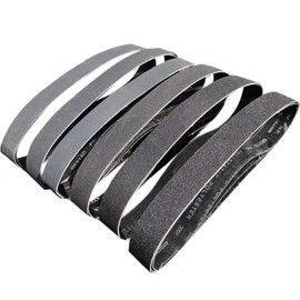 18 Pack 2 x 42 Inch Silicon Carbide Sanding Belts Assortment- 80, 120, 240, 400, 800, 1000 Grits Premium Sander Belts For Knife Sharpening and Metalworking