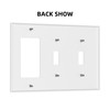 Beige Tan Cream 3-Gang 2-Toggle 1-GFCI/Decorator Combination Light Switch Decorative
