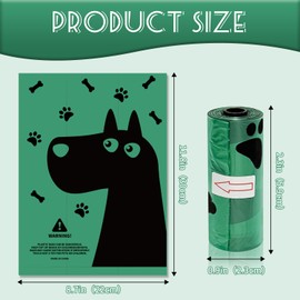 JSQBSECL Dog Poop Bags, 150 Count Heavy Duty Waste Bags for Dog, Doggy Poop Bags for Outdoor Walk | Leak-proof | Sturdy | Easy Open | Scented (Deep Green, 150 Count (10 Roll))