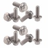 10pcs M6 Stainless Steel Flange Head Flange Head Screw Flange