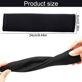 Car Seat Belt Pads, Pack of 2 Seat Belt Pads, Premium Seat Belt Protectors, Children's Car Shoulder Protection, Car Seat Belt Shoulder Pads, for Travel, More Comfort on Travel, Black