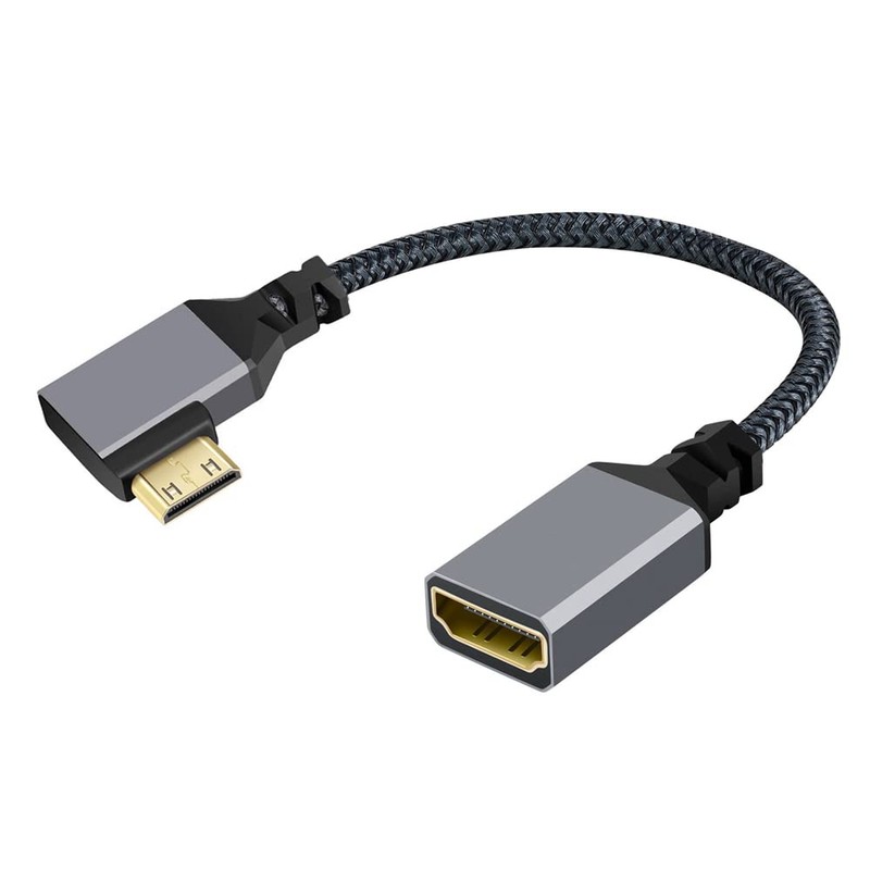 NFHK 4K Tipo-C Mini HDMI 1.4 macho 90 grados en