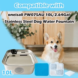 AFJWUZ 14 Set Dog Water Fountain Filters for Oneisall PW07SAU 10L/2.64Gal