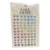 Love Crazy Sticker Pegatina Uñas Nail Art Corazon Tornasol Plantilla