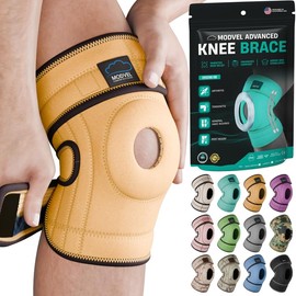 Modvel ELITE Knee Brace With Side Stabilizers & Patella Gel Pads for Maximum Knee Pain Support and Fast Recovery for Men and Women, Knee Pad for Running, Workout, Arthritis, Joint Recovery