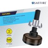 Saffire Adjustable Feet Levelers for Furniture, 3/8-16 Thread – Dark