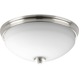 Progress Lighting P3423-09 2-60W MED Flush Mount, Brushed Nickel