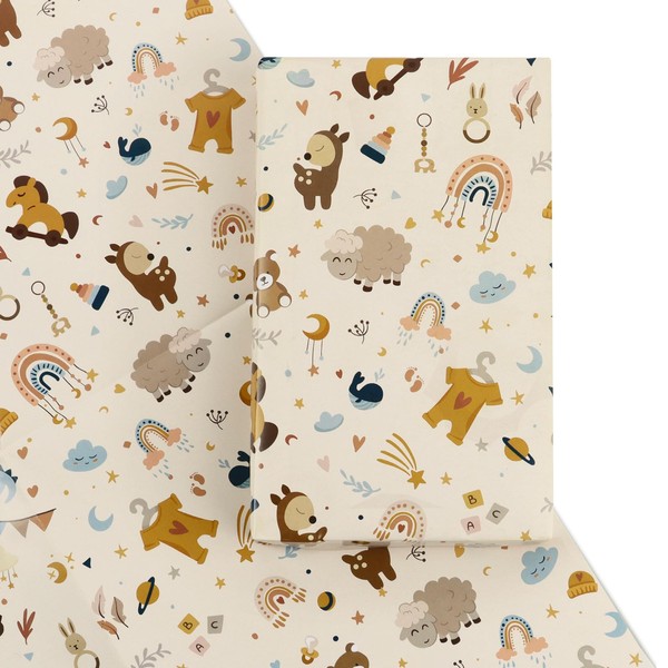 4 Sheets 50 x 70 cm Wrapping Paper Baby First