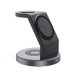 Magnetic Wireless Charger Stand 3 in 1 Black L-MG3IN1-BK