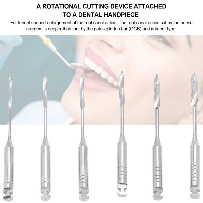 6pcs Dental Peeso Reamers Drill File Endodontic Files for Endodontic