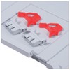 Allit 456786 Slide Snap/Hinge Lock for Eurobox, Grey/Red, Set of