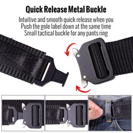 MOZETO Tactical Belt, 2 Pcs Gun Belts for Men Concealed Carry Velco EDC Hunting Waist Belt with Quick Release Buckle