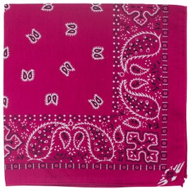 fashionchimp Bandana, 100% Cotton, Premium Quality, Nicki Neckerchief for Men and Women, 50 x 50 cm, fuchsia