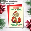 NobleWorks Funny Christmas Greeting Card with 5 x 7 Inch