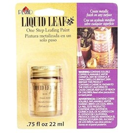 Liquid Leaf Restoring Metallic Paint Gold 3/4 Oz- Antique Paint- Restores Original Shine
