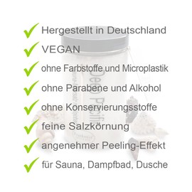 Sauna Salt Peeling 400 g – Sea Salt with Natural Jojoba Oil – Shower and Body Scrub with Nourishing Minerals for All Skin Types