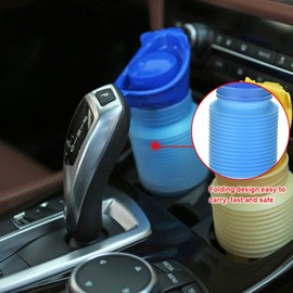 Men?s Pocket Toilet, Emergency Urinal Outdoor, Shrinkable Portable Urinal, Unisex Portable Mobile Toilet Potty Pee Urine Bottle for Camping Travel Traffic Jam and Queuing (1PC)