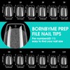 BORNBYME Short Coffin Soft Gel Nail Tips,120PCS Pre Buff Full