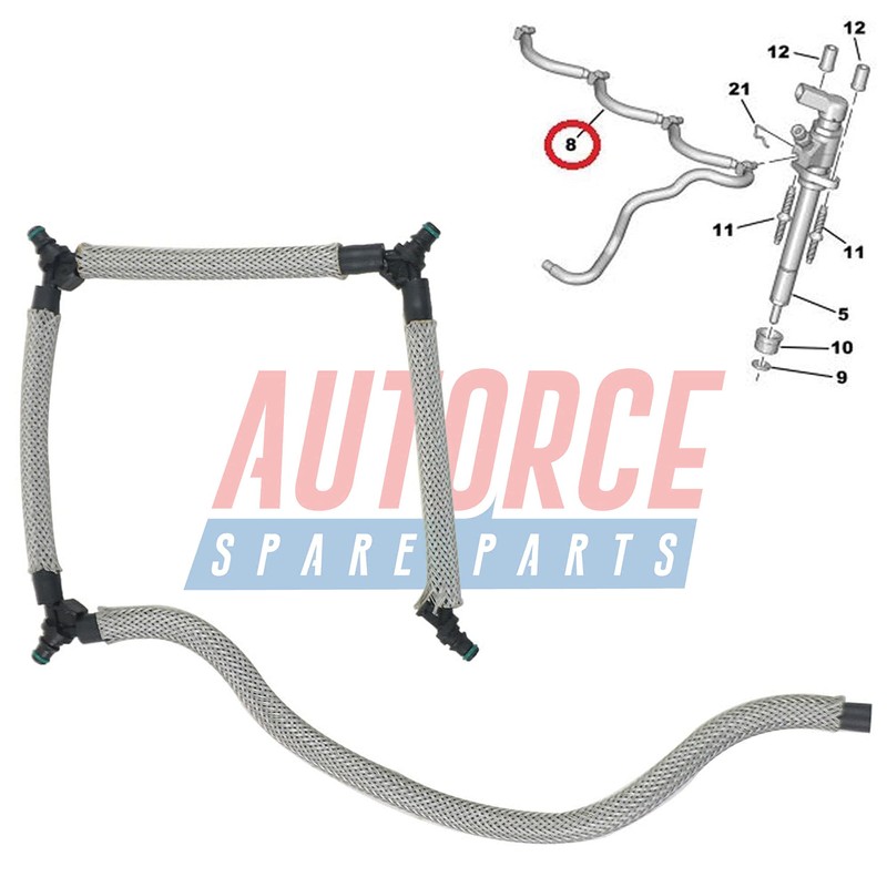 AUTORCE Fuel Leak Off Pipe for Ford Focus Kuga Mondeo