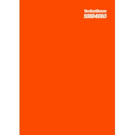 Teacher Planner 10 Periods A4: Orange - Week To View - Vertical Days Layout - With Gradebook - Dated August To July - Academic Year Lessons Diary And ... Binder - Gift ideas For Uk Men and Women.