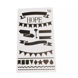 Unbranded Reusable Art Planner Stencil Banners Pendants Flags Banners mq Mixed Media Suppl