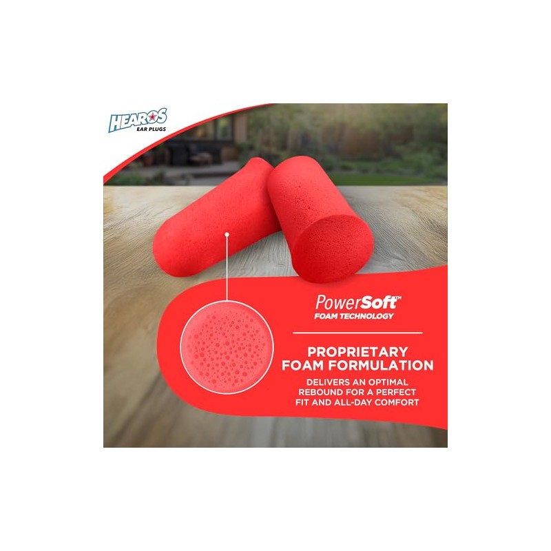 Hearos Tapones auditivos de espuma de protección radical, protección auditiva,