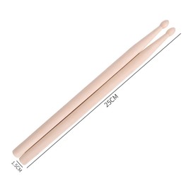 2pcs Wooden Drumstick Drum Stick Drum Tapered Waist Drum Stick Entry Practice Drum Stick Drum Hammer Beginners Birthday Gift (25cm)