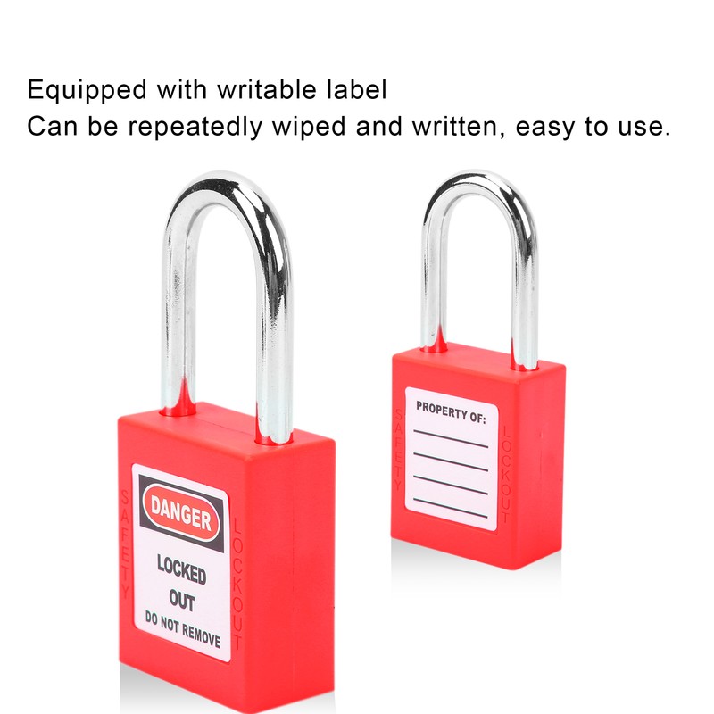 5 Sets 38mm Lockout Lock Insulation LOTO Nylon PA Steel