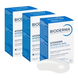 BIODERMA, Atoderm Tripack Intensive Barra de Limpieza Antibacterial Diaria, Skincare para Piel Muy Seca, 150ML                                        