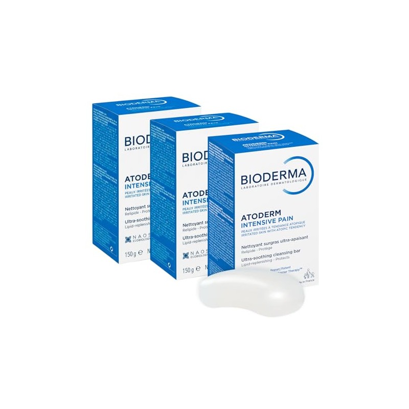 BIODERMA, Atoderm Tripack Intensive Barra de Limpieza Antibacterial Diaria, Skincare