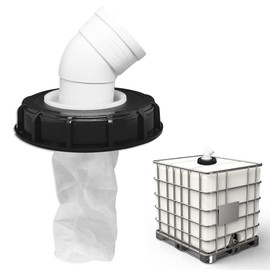Riisoyu IBC Lid Filter, Nylon Lid with Filter, Washable, 163 mm, IBC Filter Lid with Arc, DN 75, 45° Tank Cap, Water Filter for Rainwater Tank, Barrel IBC Container