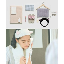 Onwon Cat Ear Headbands - Fluffy Makeup Hairbands for Face Washing, Shower, Spa, Sports