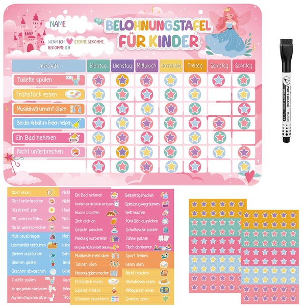 Children's Magnetic Reward Board, Magnetic Board with 52 Tasks Magnets