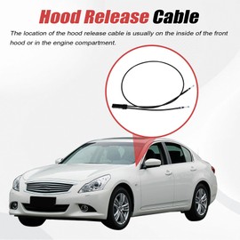NLQR Hood Release Cable Compatible with Infiniti Sedan G35 G37 G37X Q40 2.5L 3.5L 3.7L 2008-2013 2015# 65620-JK61A 65620JK61A