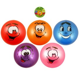 Henbrandt Smelly Fruits Smiley Face Ball 20cm - Set of 5 (Uninflated)