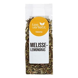 teeverliebt Melissa Lemon Grass Herbal Tea, Loose Herbal Tea with Lemon Balm, Lemongrass and Lemon Balm Stems, Herbal Tea Mix, 50 g